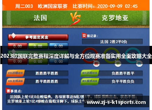 2023欧国联完整赛程深度详解与全方位观赛准备实用全面攻略大全 2023欧国联完整赛程深度详解与全方位观赛准备实用全面攻略大全